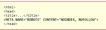 noindex html tag
