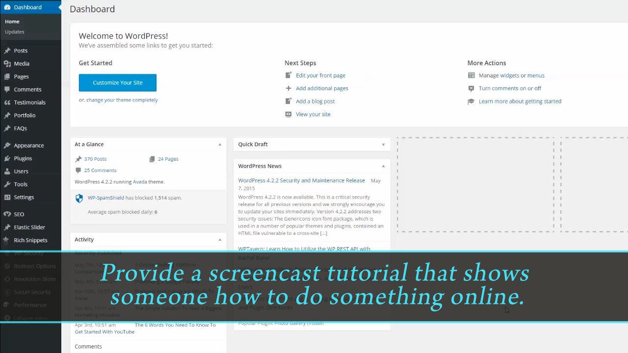 narrate a screencast