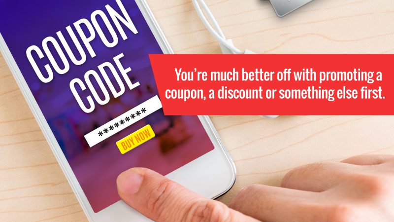 promoting a coupon