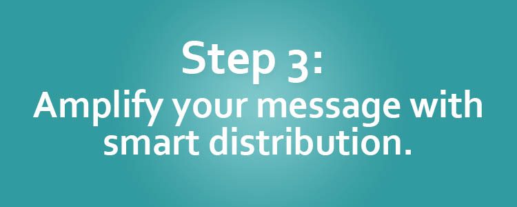 step 3 Amplify your message with smart distribution