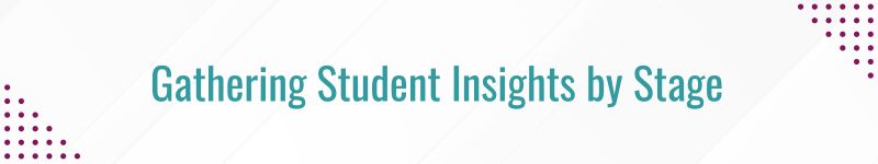 Gathering Student Insights by Stage